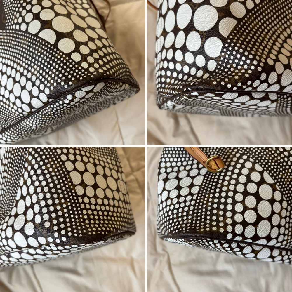 SOLD Louis Vuitton Yayoi Kusama Limited Waves Neverfull Dot Brown White Monogram - Picture 14 of 16